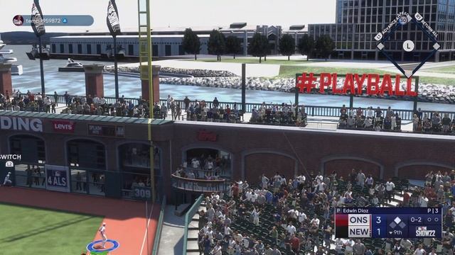 MLB The Show 22 - Oracle Park outfield glitch смотреть онлайн