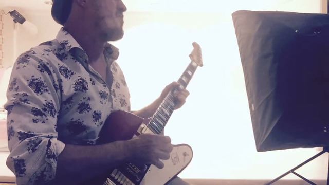Blues Guitar Lessons and videos. Slow Blues Electric Guitar Solo! Gibson Firebird VII смотреть онлайн