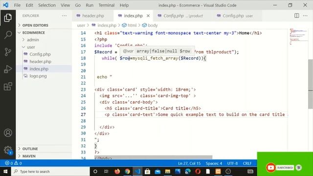 responsive dynamic card in PHP and MySQL | responsive dynamic card in php | part -3 смотреть онлайн