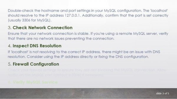 Troubleshooting MySQL Error 2005: Unknown MySQL Server Host 'localhost'(11001)