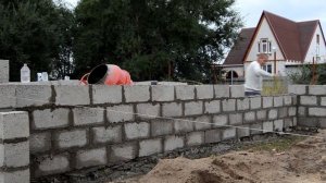 Гараж 6х4 из керамзитобетонных блоков. Бетонная перемычка 3 метра