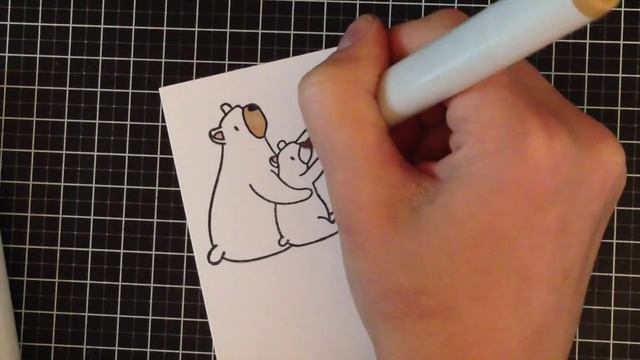 3 Cards, 1 Stamp June 2015: Bear Hugs by Mama Elephant *Day 1* Northern Lights Technique смотреть онлайн