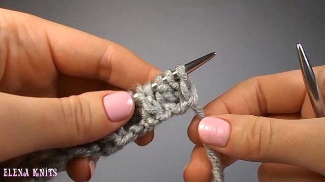 Вязание спицами  Узор резинка Дождик