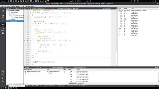 С++ Сортировка Шелла (C++ Shell sort) смотреть онлайн