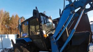 Работа на экскаваторе МТЗ 82.Замена всех фильтров.Тяжелая деревенская копеечка.