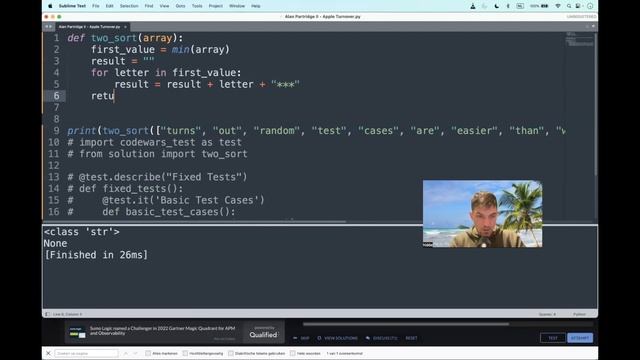 Codewars (Python?) | Sort and Star | kyu8 смотреть онлайн