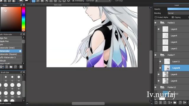 How to draw Skirk a beautiful Genhsin Impact character смотреть онлайн
