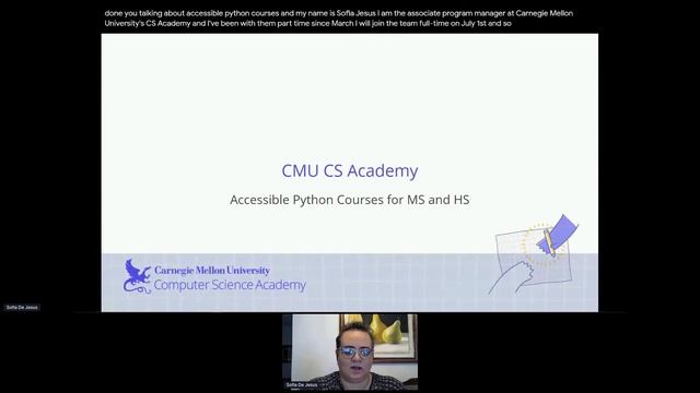 CMU CS Academy Accessible Python Courses for MS and HS смотреть онлайн