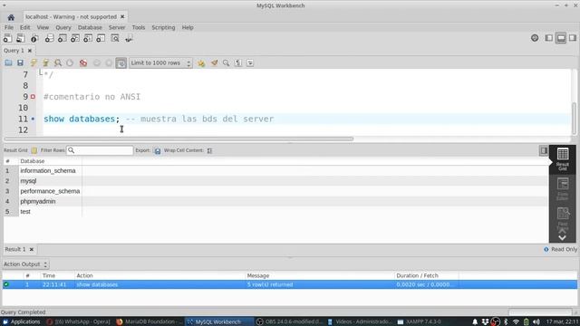 MySQL 0004 Show databases смотреть онлайн