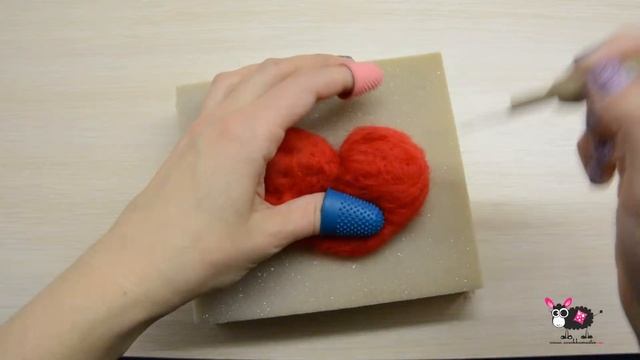 Как свалять из шерсти сердечко смотреть онлайн