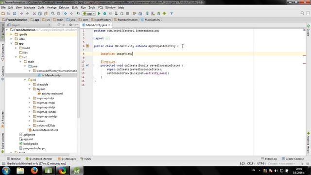 Using frame by frame animation in Android Studio смотреть онлайн