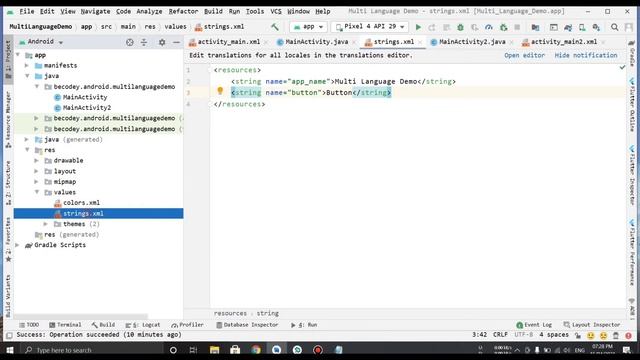 How to create multi language app in android studio. смотреть онлайн