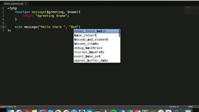 PHP & MySQL Tutorial 16 - Default arguments смотреть онлайн