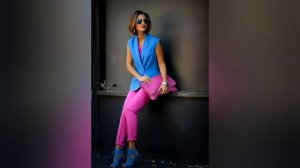 Цветовые сочетания розовый+синий в одежде