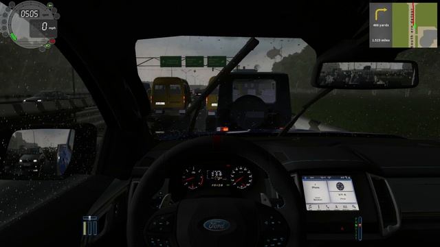 City Car Driving - 2019 Ford Ranger Raptor (Rainy Drive) смотреть онлайн