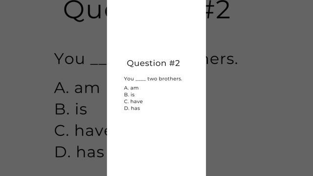 English Verb Quiz: TO BE or TO HAVE (Fill in the blank) смотреть онлайн