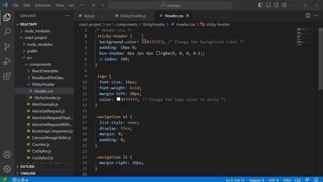 ReactJS Projects: Sticky Header / Fixed Header in ReactJS Application смотреть онлайн