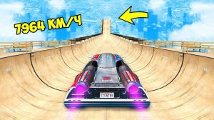 СПУСК БЕЗ ТОРМОЗОВ НА КАСКАДЁРСКОЙ МАШИНЕ ПО ТРАМПЛИНУ  ГТА 5 МОДЫ РАЙЛЮХА