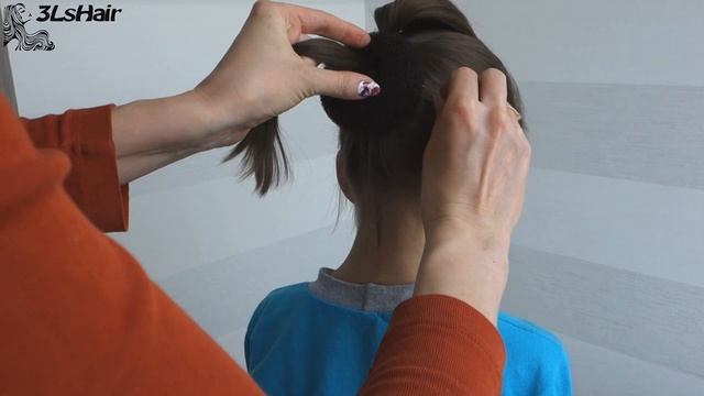 Быстрая элегантная прическа - пышный объемный хвост | Ponytail hairstyle for girl смотреть онлайн