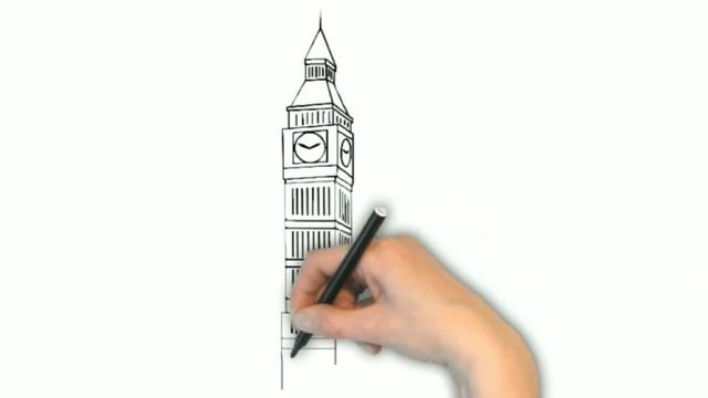 How to draw Big Ben clock step by step guide смотреть онлайн