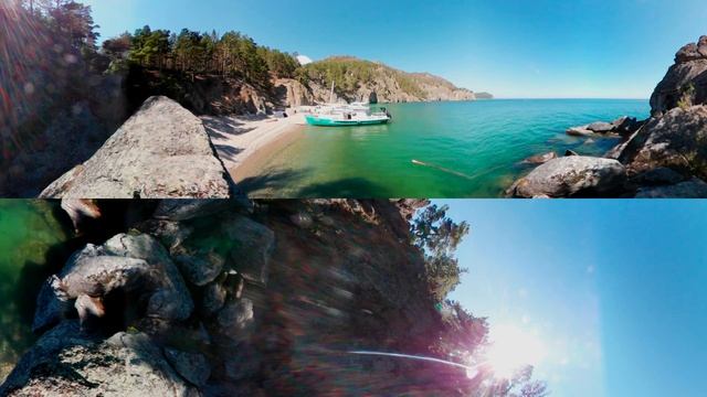 Бухта Песчаная , Байкал (видео 360 5.2k) смотреть онлайн