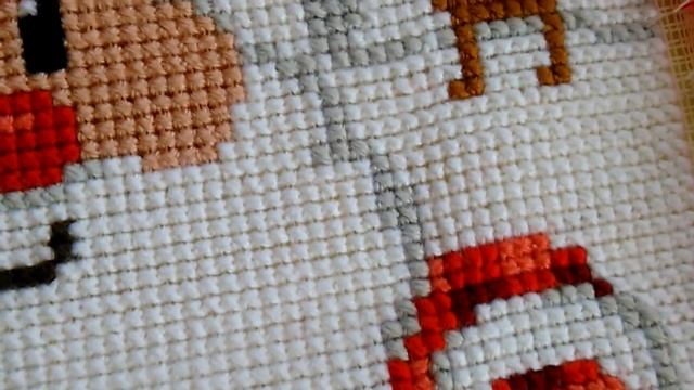 ГОТОВАЯ ВЫШИВКА "Санта Клаус в красной клетчатой шапке" от VERVACO/ СП "Новогодний калейдоскоп" смотреть онлайн