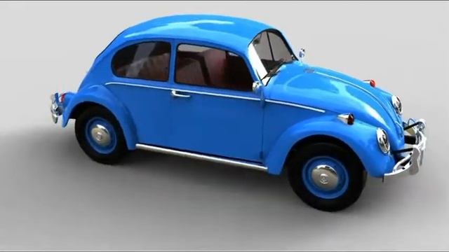 AutoDesk Maya Modeling volkswagen beetle 1300 1967 by luanda agra смотреть онлайн