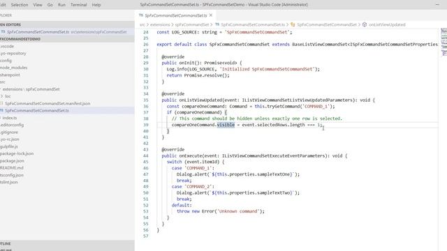 Create and deploy SharePoint Framework SPFx listview command set extension смотреть онлайн