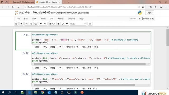 Python 1.8 - Dictionary and it's Operations смотреть онлайн