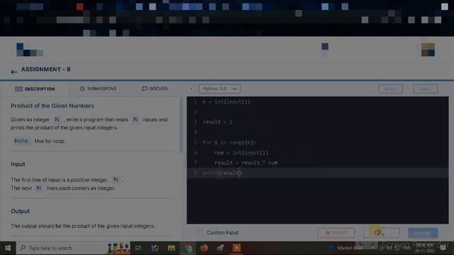 given an integer n write a program that reads n inputs that print the product of given input intege смотреть онлайн