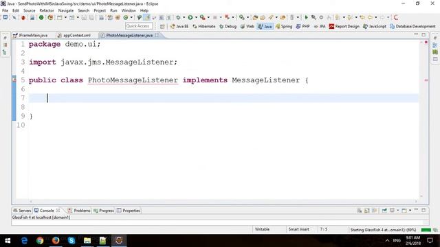 Send and Receive Photo with Publish Subscribe in Spring JMS and Java Swing смотреть онлайн