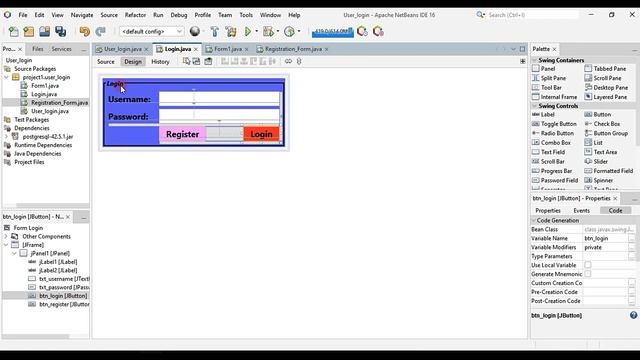 Netbeans 16 with PostgreSQL 2023# 2: Login and Registration Form with PostgreSQL Connection смотреть онлайн