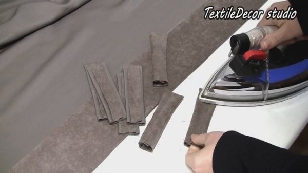 DIY curtains on hidden loops.