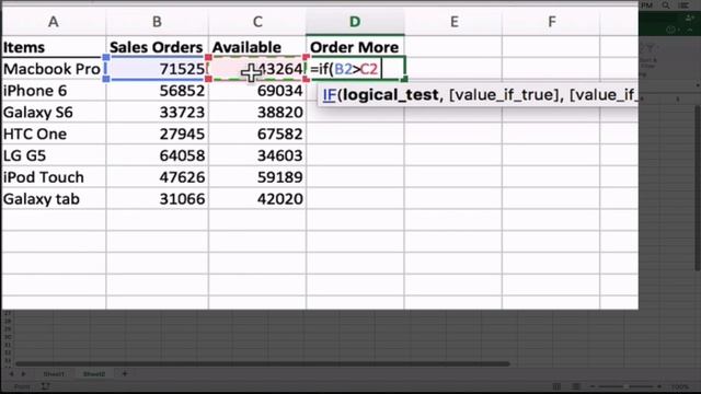 If Function Excel 2016 Tutorial with IF Formula example смотреть онлайн