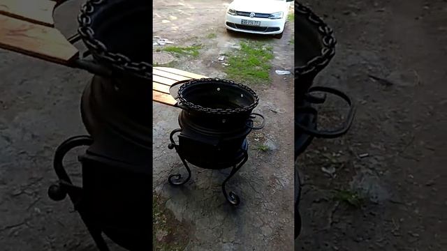 Печь под казан из дисков. смотреть онлайн