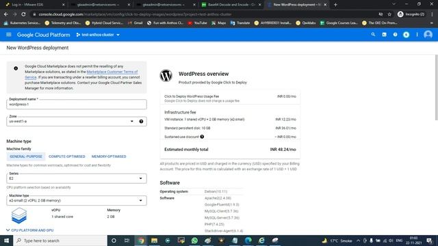 Application deployment over Anthos cluster via CLI & GCP marketplace смотреть онлайн