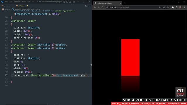 CSS Animation Effects | Html CSS Only Glowing Ring 02 смотреть онлайн