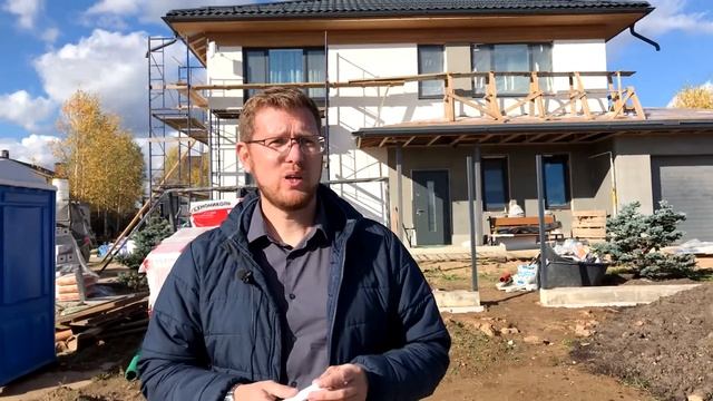 Комбинированный фасад дома. Штукатурка. Планкен. Камень смотреть онлайн