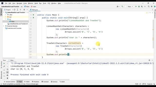 LinkedHashSet and TreeSet смотреть онлайн