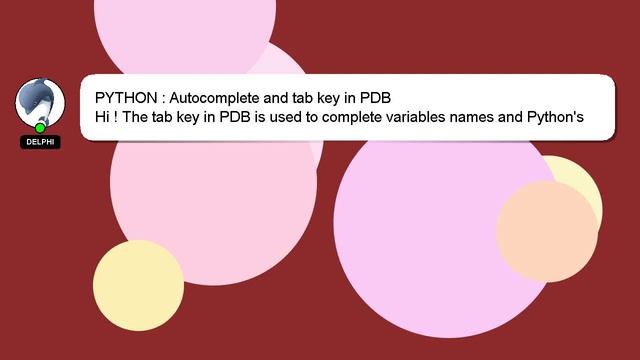 PYTHON : Autocomplete and tab key in PDB смотреть онлайн