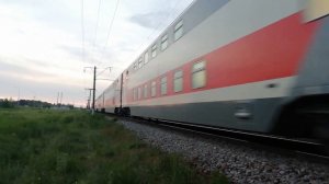 "Снова ЭП20-066!" Фирменный двухэтажный поезд №003М Москва - Кисловодск.