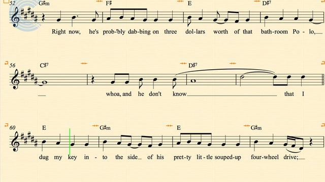 Trumpet - Before He Cheats - Carrie Underwood - Sheet Music, Chords, & Vocals смотреть онлайн
