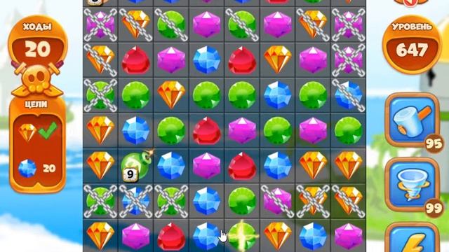 Сокровища Пиратов 647 уровень - Pirate Treasures Level 647 смотреть онлайн