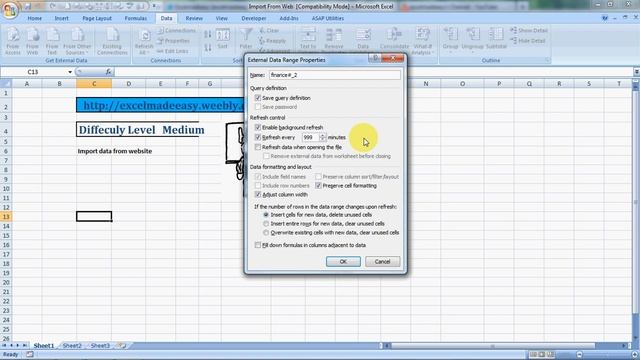 Import Data From Web to Excel смотреть онлайн