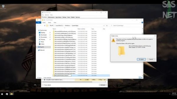 How to disable SearchApp from task manager in Windows 10