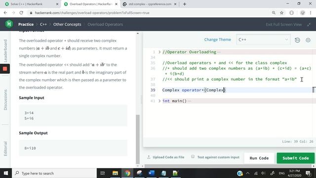 Overloading stream insertion and addition operators in C++ (HackerRank) смотреть онлайн