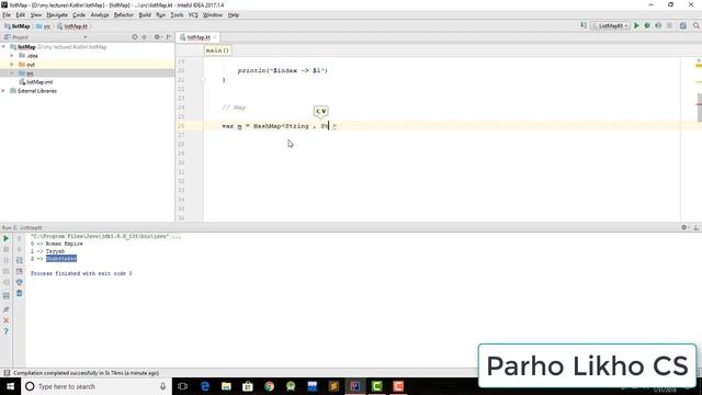 Kotlin Programming Tutorial For Beginners Tutorials Lists and Maps hashmap смотреть онлайн
