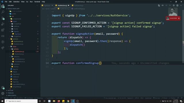 83. Store the Auth Token in Redux store when the users signup in to the React Redux App - ReactJS смотреть онлайн