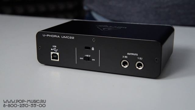 BEHRINGER UMC22 -доступная звуковая карта с фантомным питанием смотреть онлайн