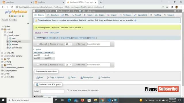 DBMS CRUD Application System Project: Login Form Tutorial 09! смотреть онлайн